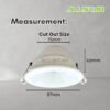 Media LED Recessed Spotlight 6W High Lumen 3000K 4000k Ceiling Light Living Room Spotlight