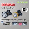 Bossman LED Head Lamp Waterproof Camping Head Light Rechargeable Torch Headlamp Lampu Kepala
