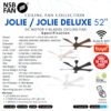69f82c75c9568_1777871989.jpg NSB FAN | JOLIE 52 Inches 5 Blade ABS DC Motor 6 R/F Speeds Remote Control Designer Ceiling Fan