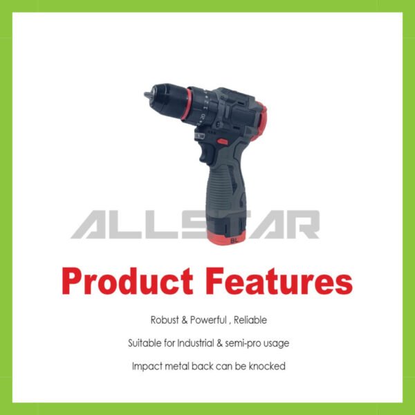 18V Cordless Impact Hammer Drill Electric Screwdriver Rechargeable Power Tool – 1 Year Warranty