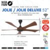 69f82c7632293_1777871990.jpg NSB FAN | JOLIE 52 Inches 5 Blade ABS DC Motor 6 R/F Speeds Remote Control Designer Ceiling Fan