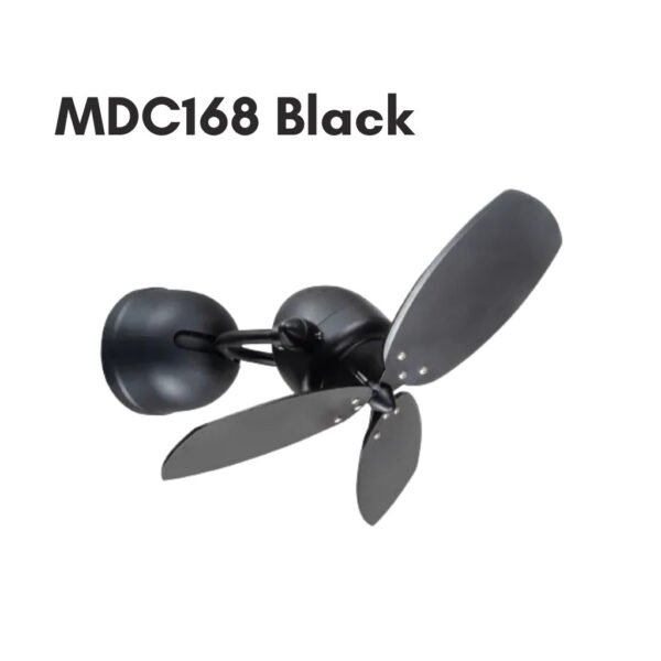 DEKA MDC168 16" 3 Blades Wall Fan 7 Speeds Remote Control Wall Mounted Ceiling Fan Black+Wood 120° Swing Kipas Dinding