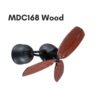 DEKA MDC168 16" 3 Blades Wall Fan 7 Speeds Remote Control Wall Mounted Ceiling Fan Black+Wood 120° Swing Kipas Dinding