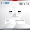 Fiero TINY 16" 3 Blades DC Motor Designer Wall Fan with 8 Speeds + RF Remote Control - Black/Walnut/Pinewood/RoseWood