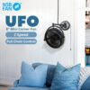 69f82c778dc39_1777871991.jpg NSB UFO Corner Fan 8" Ceiling Wall Mount Fan 3 Blade Angle Adjustable Fan Kipas Koner Ruang Tamu Kipas Dapur