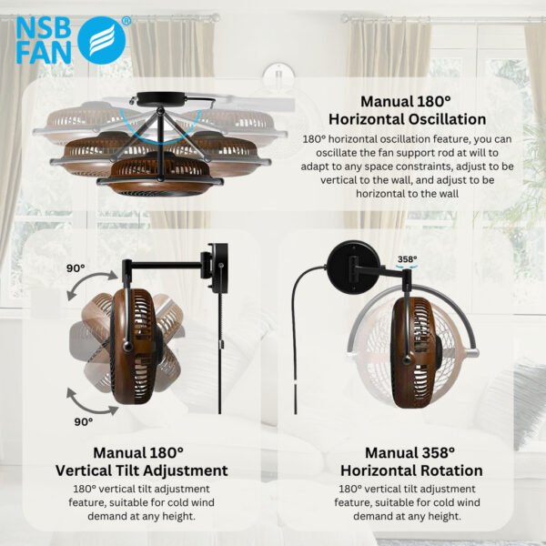 69f82c7859758_1777871992.jpg NSB UFO Corner Fan 8" Ceiling Wall Mount Fan 3 Blade Angle Adjustable Fan Kipas Koner Ruang Tamu Kipas Dapur