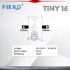Fiero TINY 16" 3 Blades DC Motor Designer Wall Fan with 8 Speeds + RF Remote Control - Black/Walnut/Pinewood/RoseWood