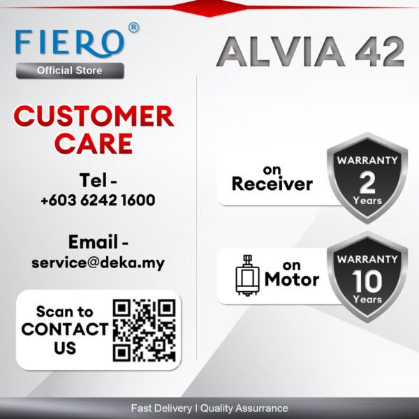 Fiero ALVIA / ALVIA 42" LED 5 Blades DC Motor Ceiling Fan with 24 Speeds Remote Control - Black/White/Pinewood/Walnut