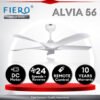 Fiero ALVIA / ALVIA LED 5 Blades 56" DC Motor Ceiling Fan with 24 Speeds Remote Control - Black/White/Pinewood/Walnut
