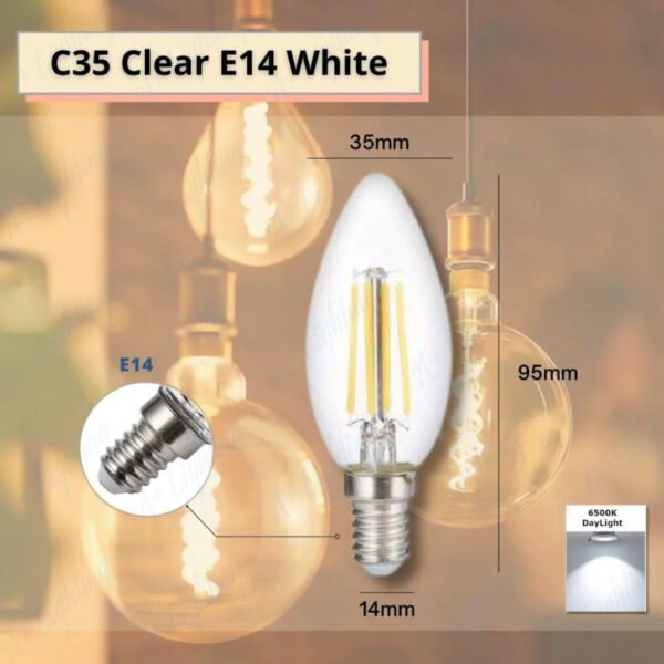 69f82c791ee1b_1777871993.jpg C35 Edison Light Bulb 4W E14 E27 Energy Saving Candle Bulb Chandelier Light Filament Bulb Mentol Lampu 灯泡