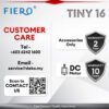 Fiero TINY 16" 3 Blades DC Motor Designer Wall Fan with 8 Speeds + RF Remote Control - Black/Walnut/Pinewood/RoseWood
