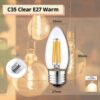69f82c796fe1e_1777871993.jpg C35 Edison Light Bulb 4W E14 E27 Energy Saving Candle Bulb Chandelier Light Filament Bulb Mentol Lampu 灯泡
