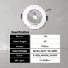 69f82c7b619f8_1777871995.jpg FIGHTER 3W 7W Led Eyeball Recessed Downlight Spotlight Round 3000K 4000K 6500K Ceiling Spot Light Lampu Siling