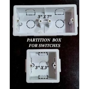 PVC 3" X 3" / 3" X 7" PARTITION BOX NUT BOX FOR SWITCHES & SOCKET