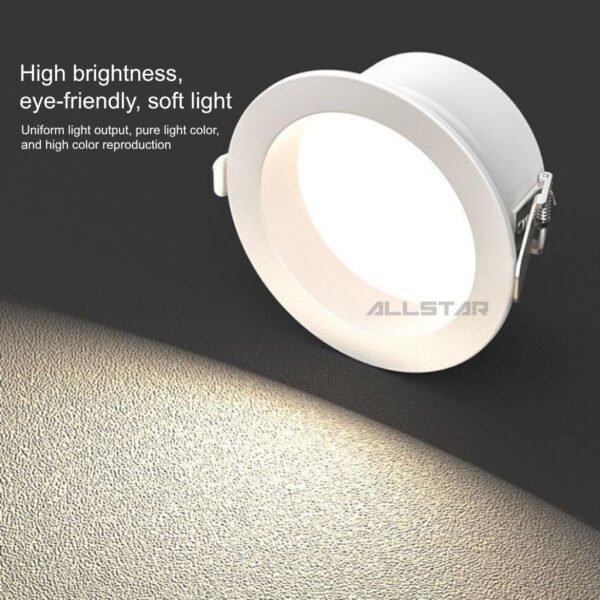 LED Recessed Downlight High Lumens Premium 6" 24W 3.5" 9W Mini 9W Round Light Lampu Siling LED 3 Colour