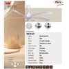 Fiero NICA 62" Premium DC motor Ceiling fan Remote Control Ceiling fan / Kipas siling Premium