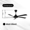 Fiero NICA 62" Premium DC motor Ceiling fan Remote Control Ceiling fan / Kipas siling Premium