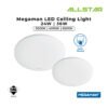 MEGAMAN MXL1075 LED Round Surface Ceiling Light 24W/36W 12"/14" (White) [6500K/3in1 Colour] || Surface Downlight