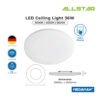 MEGAMAN MXL1075 LED Round Surface Ceiling Light 24W/36W 12"/14" (White) [6500K/3in1 Colour] || Surface Downlight