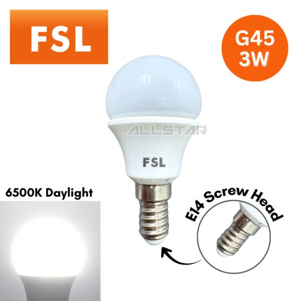 FSL LED Bulb A60 10W E27 4000K G45 3W E14 6500K High Lumen Super Bright Mentol Lamp Bulb