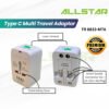 Travel Adapter Universal Adapter Charger With Type-C. Universal Travel Adapter Plug All In One International Worldwide