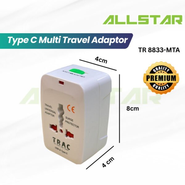 Travel Adapter Universal Adapter Charger With Type-C. Universal Travel Adapter Plug All In One International Worldwide