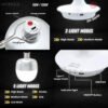 Lite-On LO1801EB LED Rechargeable Emergency Light Bulb CW USB Cable Silver 68W DL-6500K Long Battery Light Outdoor Lamp