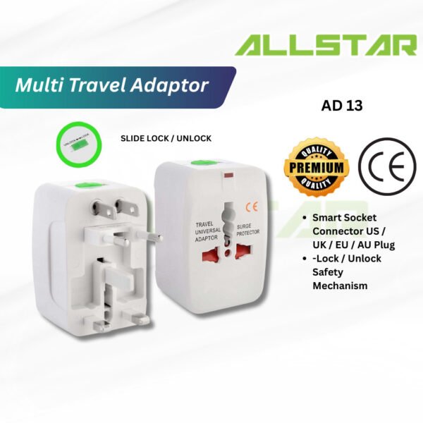 Travel Adapter Universal Adapter Charger With Type-C. Universal Travel Adapter Plug All In One International Worldwide