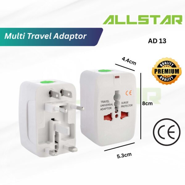 Travel Adapter Universal Adapter Charger With Type-C. Universal Travel Adapter Plug All In One International Worldwide