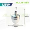 Lite-On LO1801EB LED Rechargeable Emergency Light Bulb CW USB Cable Silver 68W DL-6500K Long Battery Light Outdoor Lamp