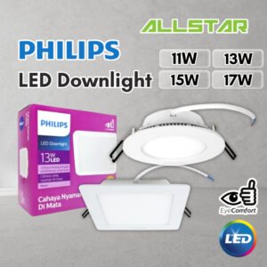 Philips Essential SmartBright 4 inch 6 inch LED Round Square Downlight Marcasite DN024B Meson Daylight Warm White