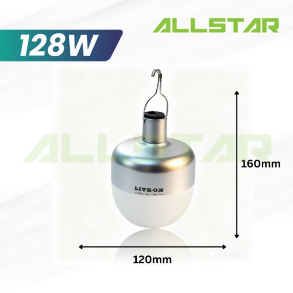 Lite-On LO1801EB LED Rechargeable Emergency Bulb – 68W / 128W / 180W Super Bright DL-6500K + USB Cable