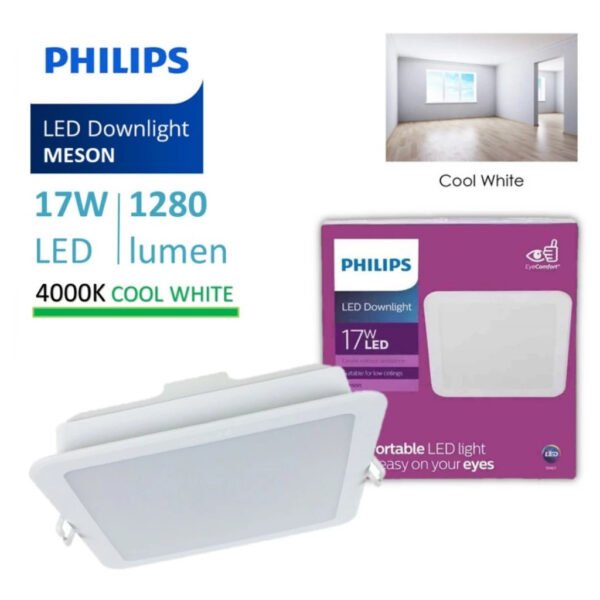 Philips Essential SmartBright 4 inch 6 inch LED Round Square Downlight Marcasite DN024B Meson Daylight Warm White
