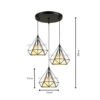 Opple Pendant Light Lampu Gantung Hiasan Vintage Brown Loft Diamond Retro Modern