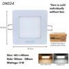 Philips Essential SmartBright 4 inch 6 inch LED Round Square Downlight Marcasite DN024B Meson Daylight Warm White