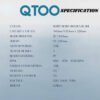 NSB QTOO 12 Inches Table Fan (White Body Brown Blade)