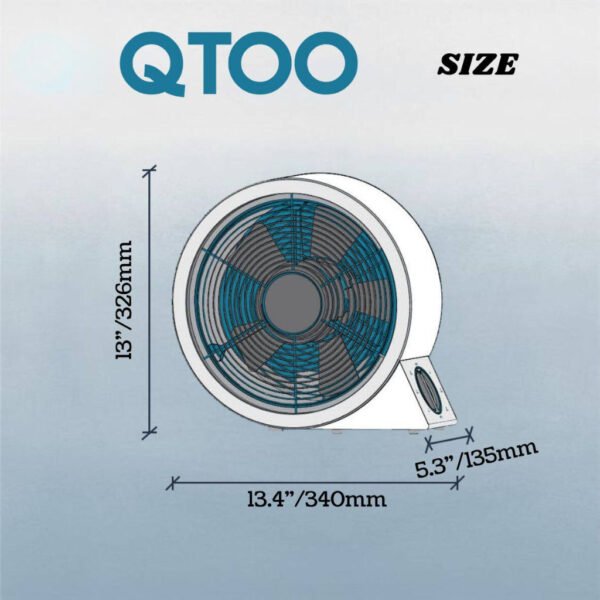 NSB QTOO 12 Inches Table Fan (White Body Brown Blade)