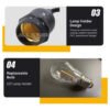 69f82c88b949a_1777872008.jpg Waterproof 10MTR X10 E27 Lamp Holder Outdoor LED String Light Cafe Garden Weatherproof Hanging Bulb Socket Patio Raya