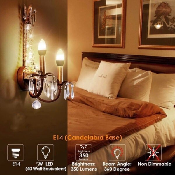 69f82c88ea1d2_1777872009.jpg Energizer 3W LED Candle Bulb OPAL E14 Warm White 2700K Energy Saving