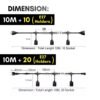 69f82c8916b82_1777872009.jpg Waterproof 10MTR X10 E27 Lamp Holder Outdoor LED String Light Cafe Garden Weatherproof Hanging Bulb Socket Patio Raya