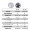 69f82c894427b_1777872009.jpg Houm DE GE Series Glass Wall Mounted Ventilation Fan GE150 6inch/GE250 8inch/DE180 7inch Bedroom Toilet Exhaust Fan