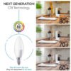 69f82c895d089_1777872009.jpg Energizer 3W LED Candle Bulb OPAL E14 Warm White 2700K Energy Saving