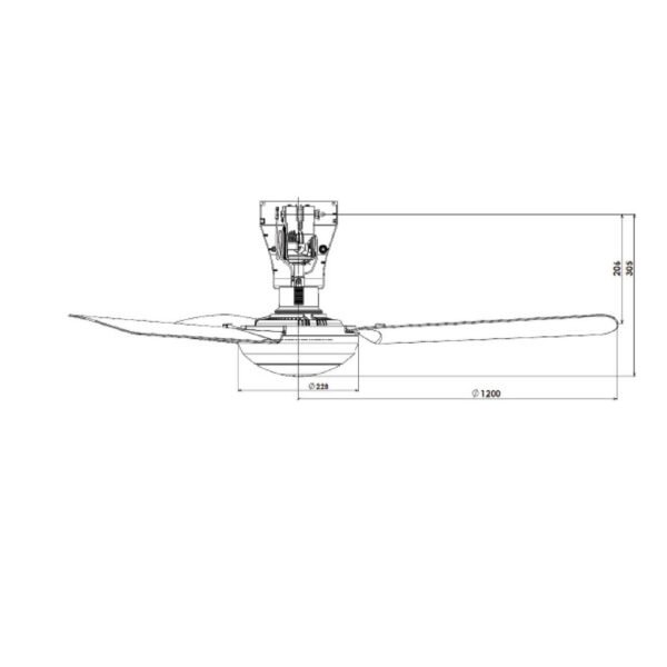Panasonic Baby Fan F-M12DEVBWH (48") Hook Ceiling Fan(Kipas Siling)(White Colour)