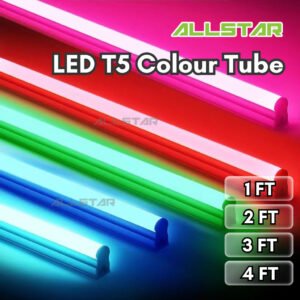 LED T5 Color Tube 3 Pin Light Ceiling Pink Blue Green Red Wall Lights Decoration Strip Lighting Lampu Hiasan Siling