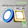 LED Surface Downlight 3 Mode 3 Color 12W 18W 24W Mounted Home Lighting Ceiling Light Lampu Siling 3 Mod 3 Warna
