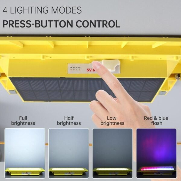 IWACHI Portable LED Camping Light 120W Outdoor High Brightness Solar Powered & USB Rechargeable Waterproof Powerbank