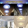 LED Surface Downlight 3 Mode 3 Color 12W 18W 24W Mounted Home Lighting Ceiling Light Lampu Siling 3 Mod 3 Warna