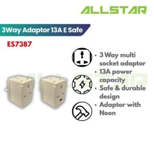 3 Way Adapter 13A Multi Universal Socket Adaptor Travel Extension Plug Multi Adapters Socket Charger