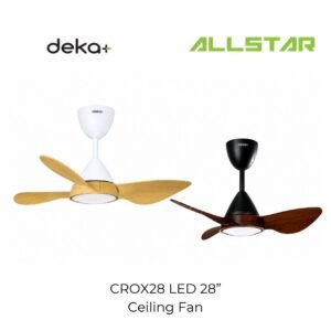 70 DEKA+ CROX 28'' 3 Blades 14 Speeds +TURBO with Remote Control DC Motor 3 Colour LED Ceiling Fan Walnut / Pine WoodKipas