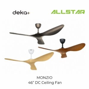 73 DEKA+ MONZIO 42" 56'' 3 Blades 24 Speed with RemoteControl DC Ceiling Fan Magnesium/White/ Walnut/ Pinewood Kipas Siling